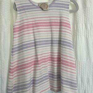 The Beaufort Bonnet Company Striped Dress in Pink and Lavender